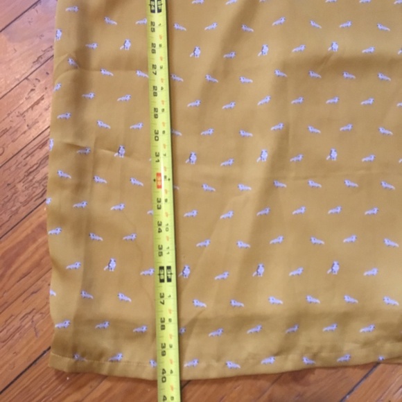 Mustard Raccoon Print Dress - Picture 6 of 8